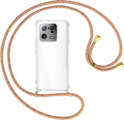Produktbild von Handykette Backcover-Schutzhülle mit Band (Metall goldfarben) für Xiaomi 13 Pro (6.73'') - Rainbow