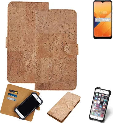 Produktbild von K-S-Trade Hülle kompatibel mit Wiko Y81  Kork Handyhülle Cover  Schutzhülle TPU Case Bumper in Hellbraun, (1x)