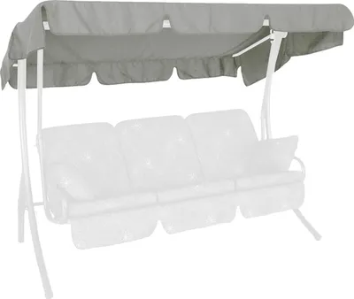 Produktbild von Angerer Sonnendach 210 x 145 cm Swingtex hellgrau Hollywoodschaukel Ersatzdach