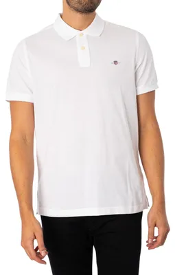 Produktbild von GANT REG Shield SS Pique Polo – Größe XS, Weiß