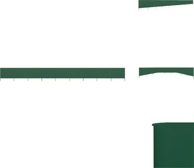 Obrázok produktu pre vidaXL 9-dielna vetrovka 1200 x 120 cm zelená - Slnečníky