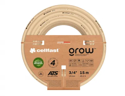 Immagine prodotto di Cellfast GROWGrowGrow Tubo da giardino a 4 strati ATS Tricot intrecciato antialghe resistente ai raggi UV (3/4" 15m)