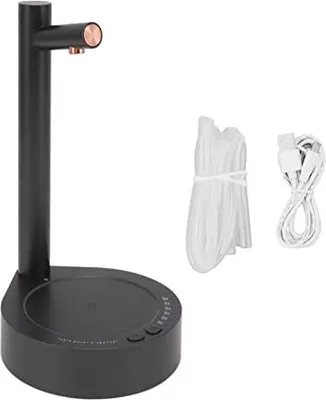 Produktbild von Desktop-Wasserflaschenspender, automatische elektrische Trinkkrugpumpe, tragbare verstellbare 6-Level-Ausgabe, Spenderhaus, Küche (schwarz)