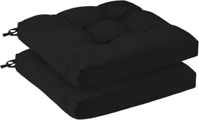 Productafbeelding van Stoelkussen voor buiten, waterdicht schuim, 50 x 50 cm, zwart