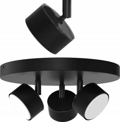 Obrázek produktu pro Stropní Svítidlo Led Spotlight Černé Gx53 Polská Moderní Lampy 3-Bodové