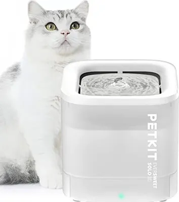 Produktbild von Petkit Cybertail Katze Trinkbrunnen, Hundwasserspender, 1,85 l Katze/Hund Intelligentes LED -Licht, 25 dB extrem ruhige, schnurlose Kordelpumpe