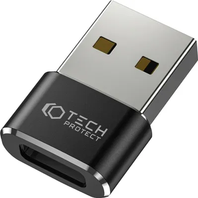 Produktbild von Tech-Protect Ultraboost Adapter Usb Auf Typ-C Schwarz
