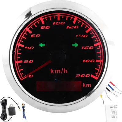 Obrázek produktu pro 9-32V IP67 GPS tachometr 200KM/H 0-999999KM LCD tachometr proti zamlžení multifunkční měřič pro automobily-motocykly-čluny