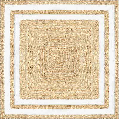 Image de Tapis de salon en jute Chloe 120 x 120cm