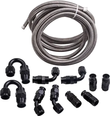 Image de Kit de raccords de tuyaux de carburant 6AN 20ft Adaptateur de tuyaux de carburant