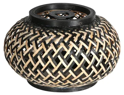 Image de Abat-jour - noir - Lampenkappen - bambou - Ø 23cm - E27 - K2014BS - Anne Lighting
