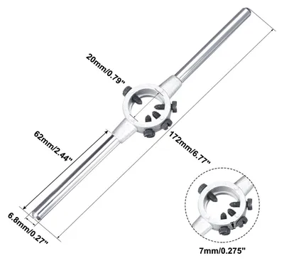 Produktbild von Matrizen Schneideisenhalter M4,5-M6 Metrischer Runder Matrizenhalter 20mm Dmr