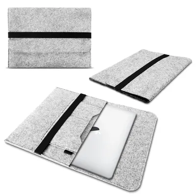 Produktbild von Sleeve Tasche Apple Macbook Pro 13 Cover Hülle 13,3 Zoll Filz Schutzhülle CoverNotebook Filz Farbe UC:Hell Grau