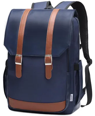 Immagine prodotto di Zaino da donna/uomo, 15,6 pollici, borsa per laptop impermeabile, antiscasso, zaino da giorno, colore blu