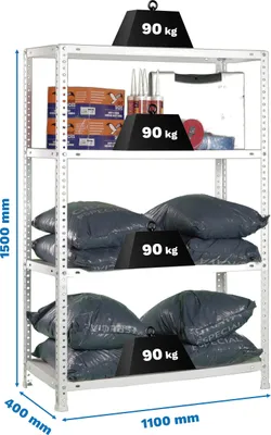 Produktbild von COMFORT SUPERPLUS 4/400 GALVA-Metallregal