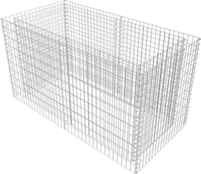 Produktbild von vidaXL Gabionen-Hochbeet Stahl 180×90×100 cm Silbern