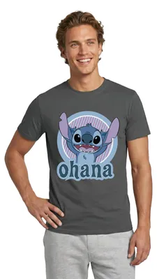 Produktbild von Lilo & Stitch Ohana Männer T-Shirt, M, Anthrazit