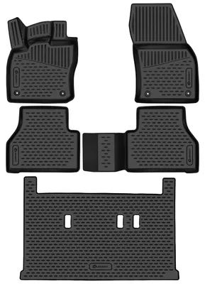 Productafbeelding van ELEMENT 3D-rubberen automatten geschikt voor Volkswagen Caddy vanaf 2020 MPV lang | 7 zitplaatsen | 5 stuks