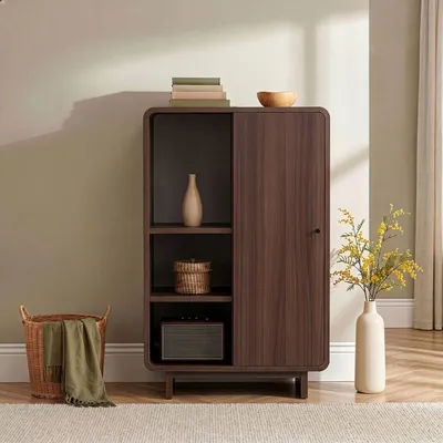 Produktbild von Skye Decor, Hochwertiger Mehrzweckschrank, Milano Walnuss, 70x110x34 cm, 100% MDF