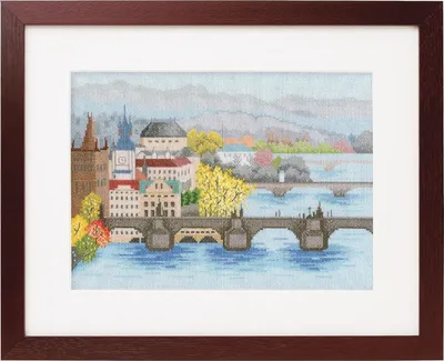 Produktbild von Olympus Kreuzstich-Set "Karlsbrücke", 23,4 x 32,5 cm