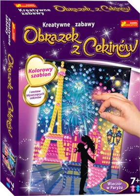 Obrázok produktu pre Obrázok s flitrami „Večer v Paríži“ na dekoráciu