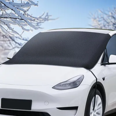 Produktbild von Frontscheibenabdeckung Auto Ganzjährig 160x142cm 600D Oxford Tuch Winddicht Sonnenschutz Frostschutz