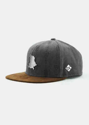 Bavarian Caps Snapback Baseball-Cap "Hopfen & Malz" silber in grau