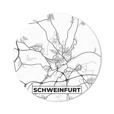 Produktbild von MuchoWow® Mauspad Mousepad Schweinfurt - Stadtplan - Karte 20x20 cm - Mousepads - Maus Mat - Pad - Mausunterlage - Schreibtischmatte