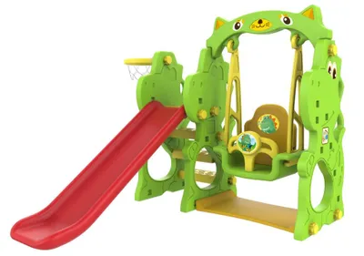 Produktbild von Kleinkinder Schaukelgerüst 3 In 1 Dino Rutschkombi Babyschaukel