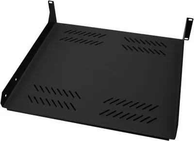 Zdjęcie produktu dla Półka XtendLan 400 mm, uniwersalna, 2U, nośność 45 kg, czarna