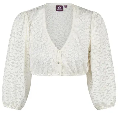 Produktbild von Spieth & Wensky Dirndlbluse Kimi, halbtransparent, ecru, Dreiviertelarm, Gr. 38