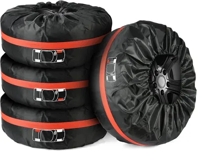 Productafbeelding van Bandenhoezen Set 13-18 Inch, 4 Stuks, Waterdicht, 210D Oxford, Draaghandvat, voor Bandenopslag