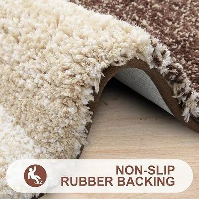 Image de Tapis de bain antidérapant, ultra-doux, lavable en machine, 60 x 120 cm, absorbant, papier peint pour salle de bain