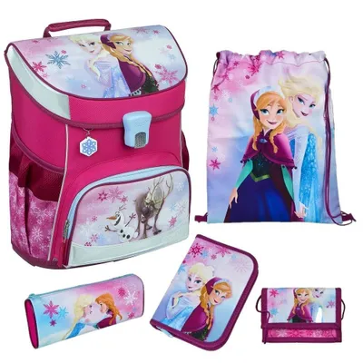 Produktbild von Disney Die Eiskönigin Schulranzen Scooli Campus Fit inkl. Federmappe, Schlamper, Turn- und Geldbeutel (5-teiliges Grundset)