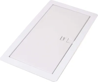 Produktbild von Aqbau® Kamintür Revisionstür Schornsteintür Revisionsklappe Wartungstür Metall Weiß 14 x 26 cm