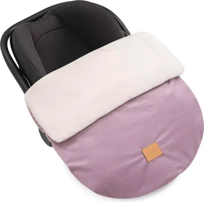 Produktbild von Ecru Plüsch & Heather Soft Velvet Fußsack für Autositz und Kinderwagen