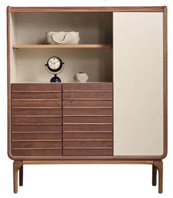 Immagine prodotto di Elegante cassettiera marrone per soggiorno, mobile contenitore in legno