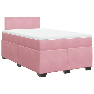 Produktbild von Boxspringbett mit Matratze Rosa 120x190 cm Samt
