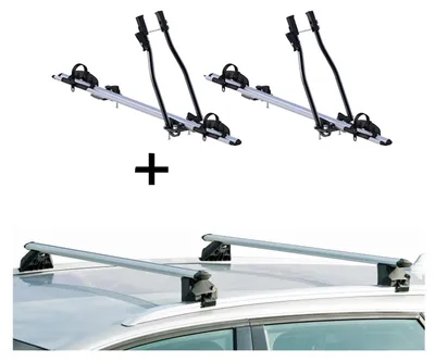 Immagine prodotto di 2x portabici SAGITTAR + portapacchi CRV107A compatibile con Peugeot 4008 5 porte dal 2014