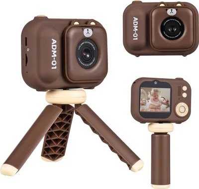Produktbild von 1080P Kinder-Digitalkamera Mini-Videokamera fuer Kinder 48 MP 2,4-Zoll-IPS-Bildschirm Dual Lens Eingebauter Akku mit 32 GB Speicherkarte & Kartenleser & Desktop-Stativ Geburtstags-Weihnachtsgeschenk fuer Jungen Maedchen