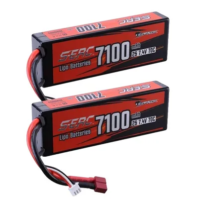 Image de Batterie Lipo, capacité 7100mAh, connecteur en T, 7100-2S70C-T-2pcs