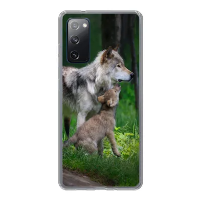 Produktbild von MuchoWow® Handyhülle Schutzhülle Hülle für Samsung Galaxy S20 FE Wolf - Baby - Wald Silikon Softcase Handy Hülle - Abdeckung