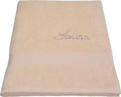Produktbild von Betz Saunatuch Saunahandtuch Saunatücher FRANCE 100% Baumwolle Größe 80x200 cm  Farbe - beige