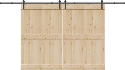Image de Kit de quincaillerie de porte coulissante 400 cm acier noir