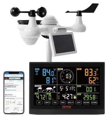Image de Station météo, capteurs sans fil, alimentation solaire, YT60234