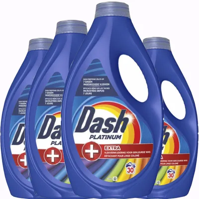 Immagine prodotto di Detersivo liquido Dash Platinum + Rimozione macchie extra - 120 lavaggi (4x30)