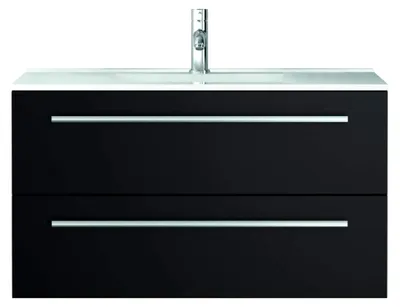 Produktbild von Waschtischunterschrank 90 x 50 cm mit Waschtisch, Libato Badezimmermöbel, Badezimmerunterschrank in Anthrazit