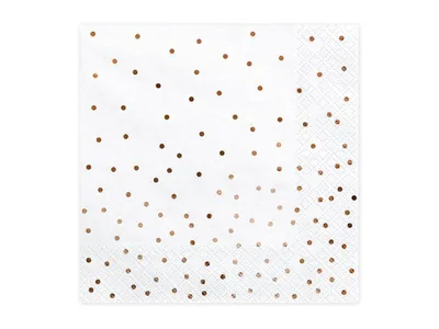 Produktbild von Dots Servietten, weiß, 33x33cm (1 Packung / 20 Stk.)
