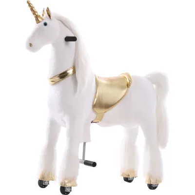 Produktbild von Sweety Toys 11339 Reittier groß Einhorn auf Rollen für 4 bis 9 Jahre-Riding Animal