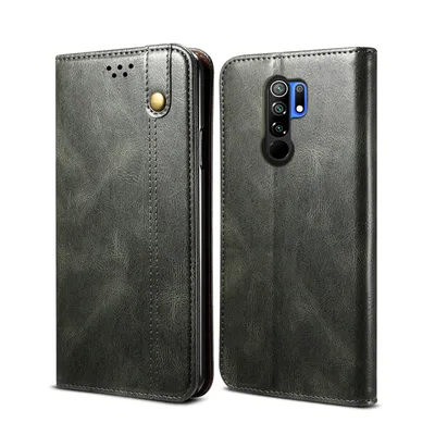 Obrázek produktu pro Pouzdro pro Xiaomi Redmi 9, kožené flip pouzdro peněženka s funkcí stojánku zelené